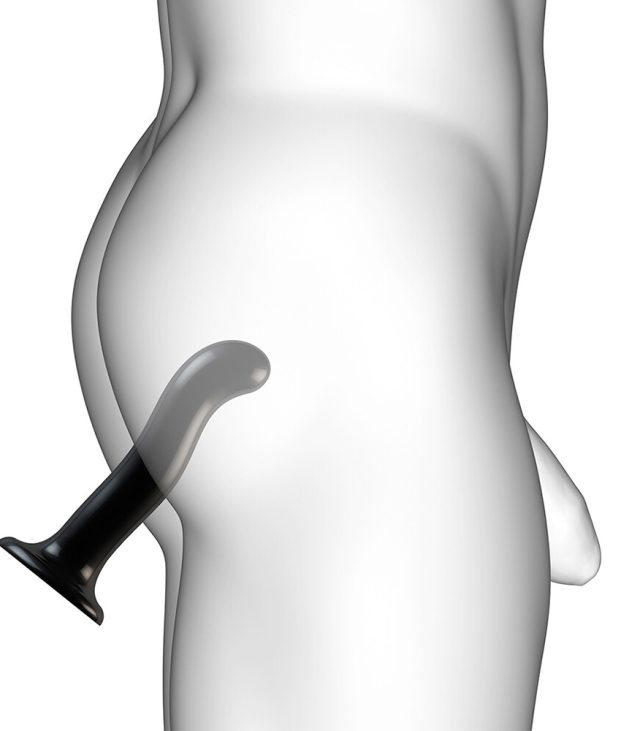 Strap On Me Prostate and G Spot Curved Dildo Small Black - Image 4