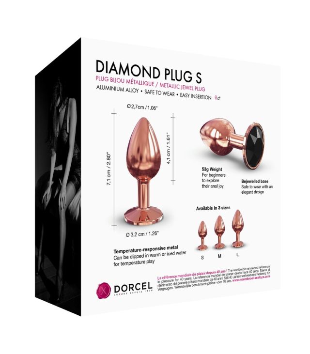 Dorcel Diamond Butt Plug Rose Gold Small - Image 4