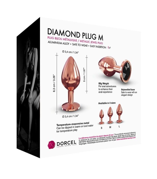 Dorcel Diamond Butt Plug Rose Gold Medium - Image 4