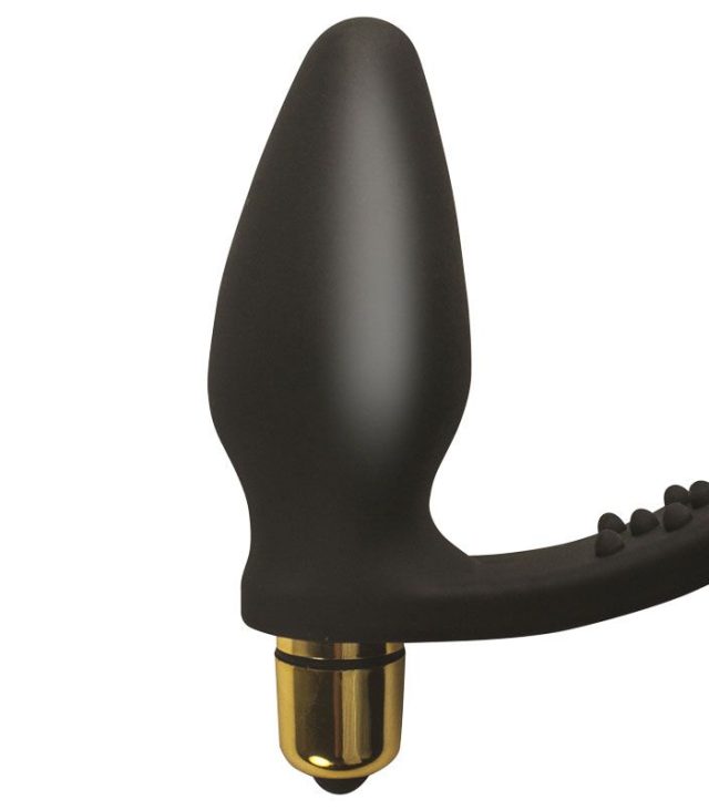Rocks Off 7 Speed ROZen Cock Ring And Anal Plug Black - Image 2