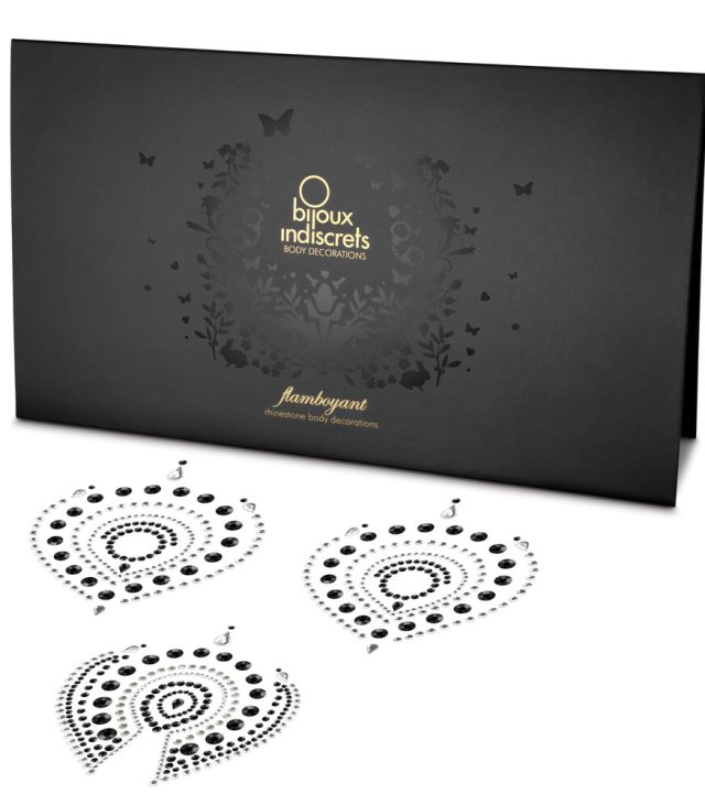 Bijoux Indiscrets Flamboyant Rhinestone Jewellery Black Silver