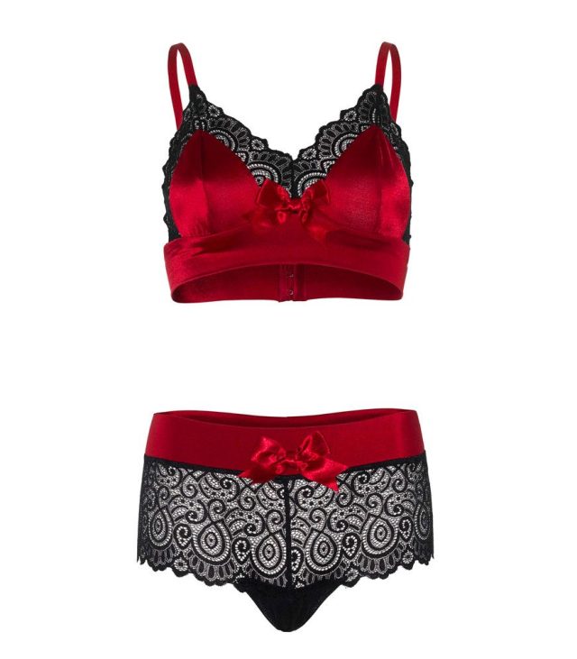 Leg Avenue Satin Spandex Bralette String - Image 3