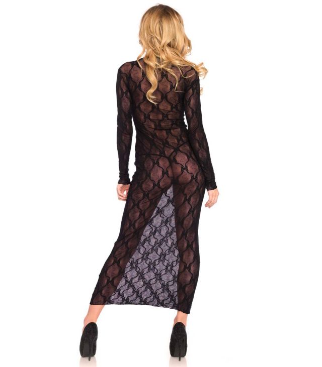 Leg Avenue Long Sleeved Long Dress UK 6 to 12 - Image 2