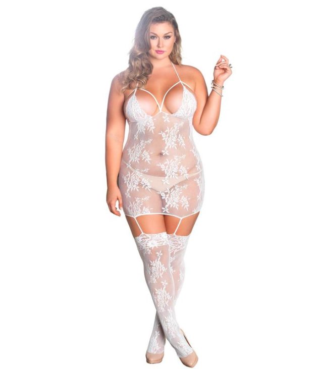 Leg Avenue Strappy Suspender Dress UK 14 to 18