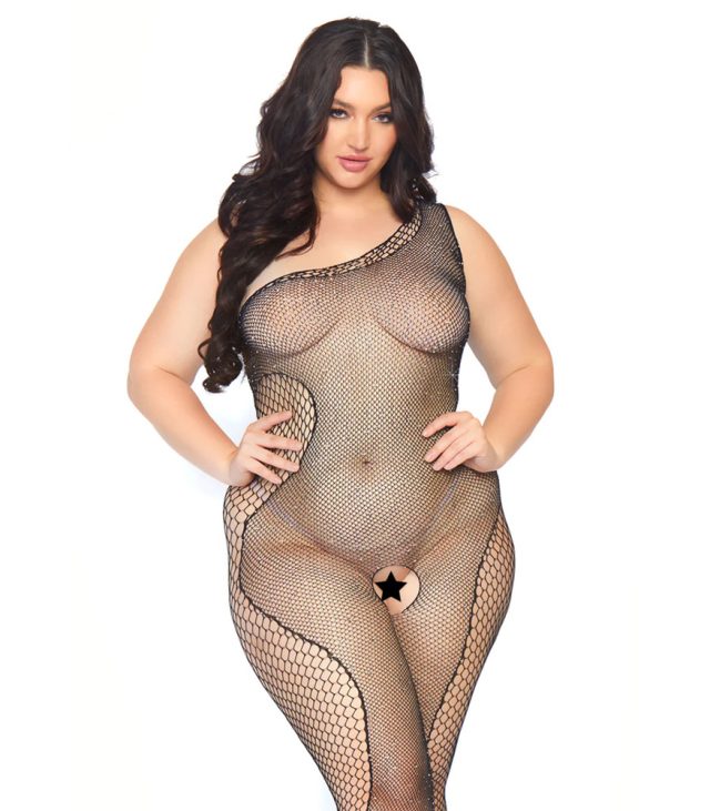 Leg Avenue Crystalized Bodystocking Plus Size UK 14 to 18 - Image 3