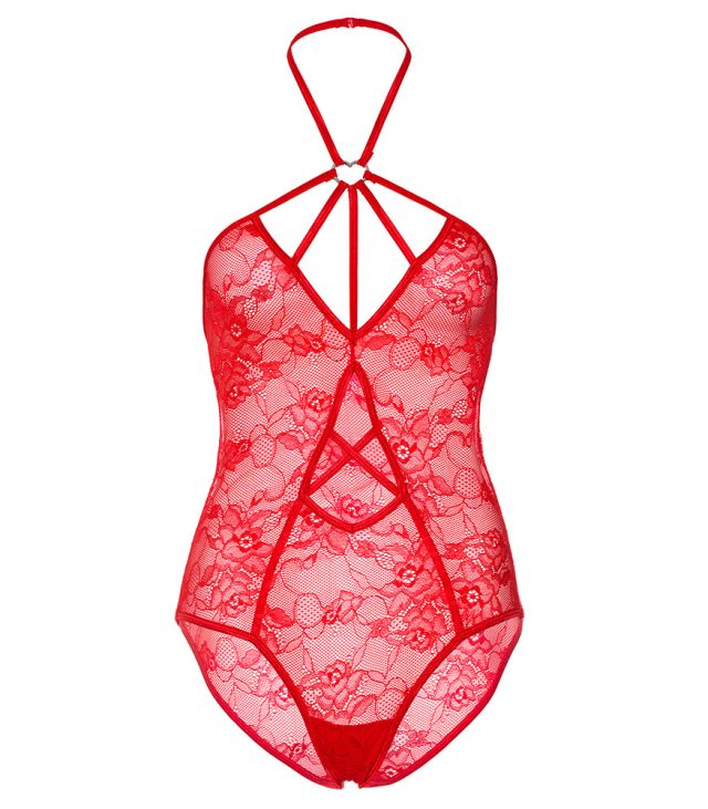 Leg Avenue Teddy with Keyhole Red - Image 4