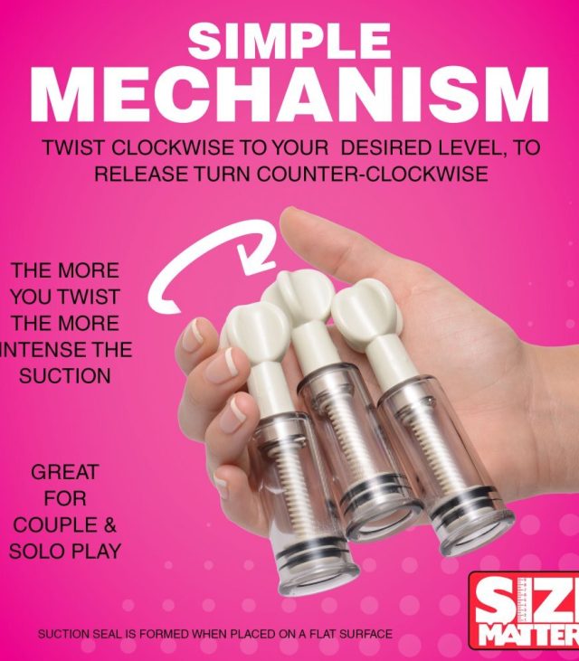 Size Matters Max Twist Clit and Nipple Triple Sucker Set - Image 3