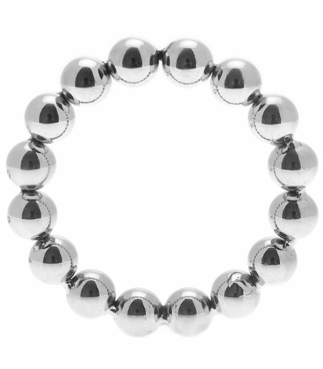 Master Series Meridian Stainless Steel Beaded Cock Ring SM