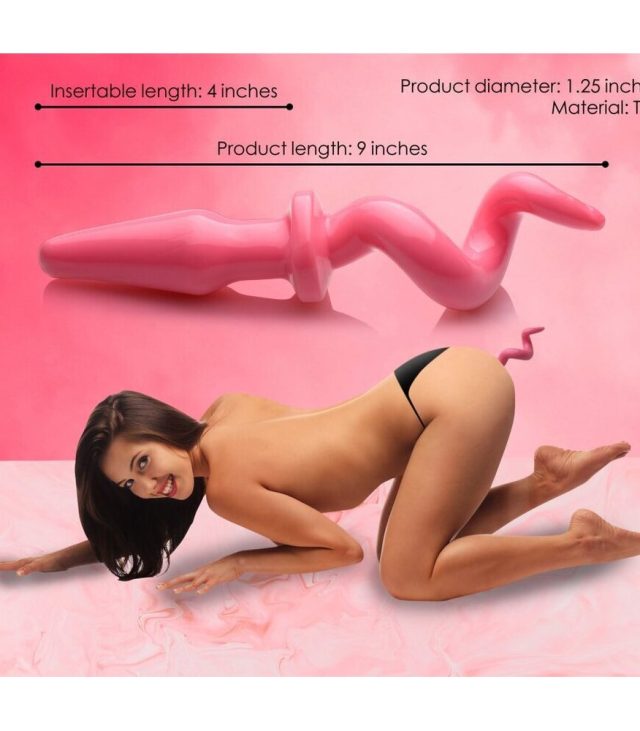 XR Pig Tail Pink Butt Plug - Image 3