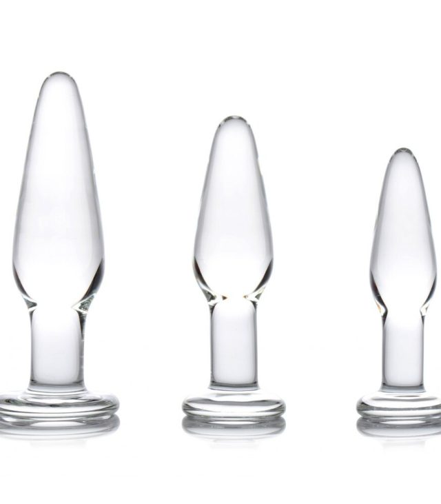 XR Dosha 3 Piece Glass Anal Plug Kit