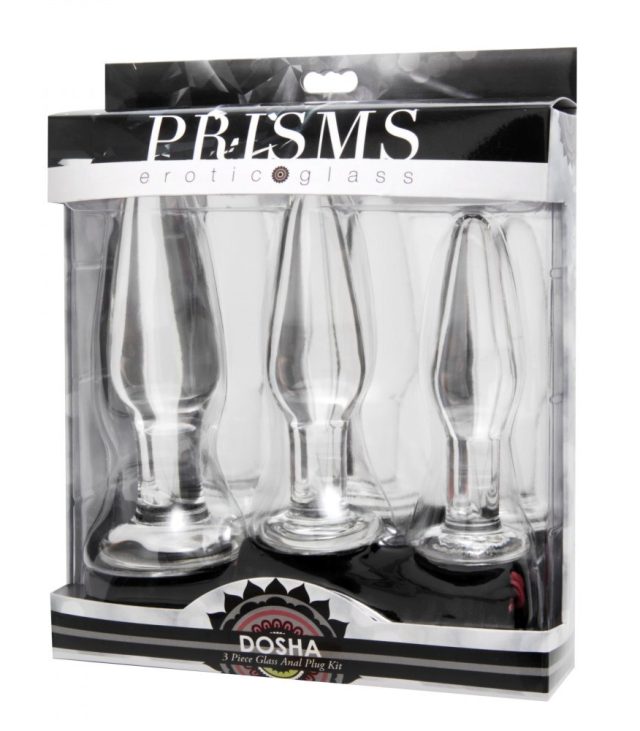 XR Dosha 3 Piece Glass Anal Plug Kit - Image 4