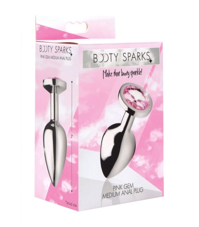 XR Booty Sparks Pink Gem Medium Anal Plug - Image 4