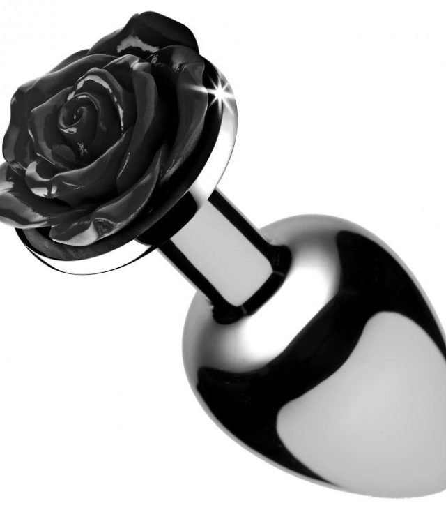 XR Booty Sparks Black Rose Anal Plug Large