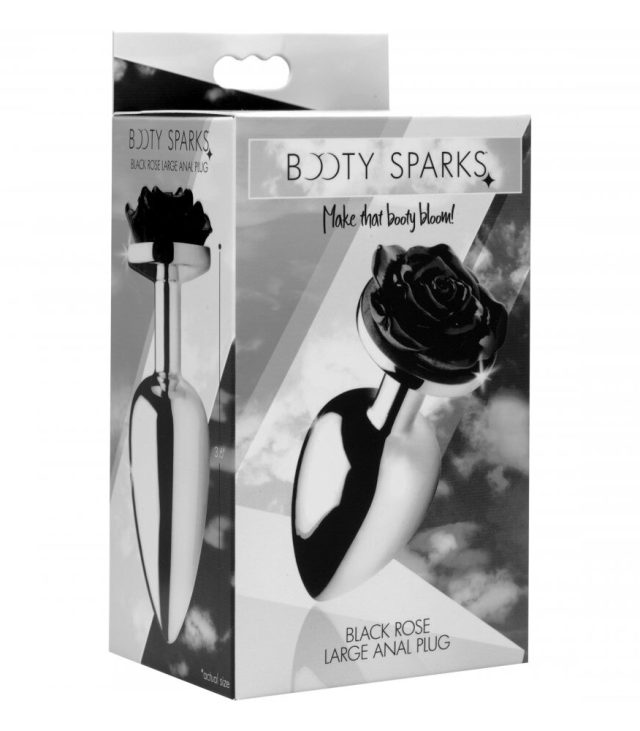 XR Booty Sparks Black Rose Anal Plug Large - Image 4