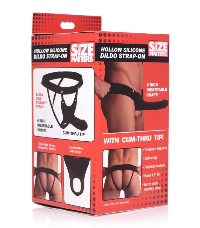 Size Matters Hollow Silicone Dildo StrapOn - Image 4