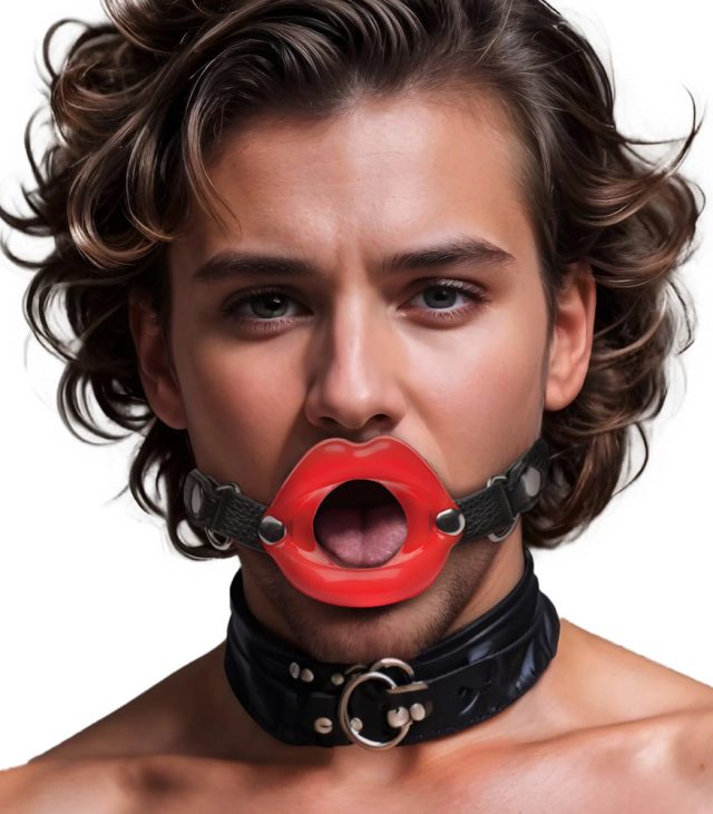 Juicy Lips Silicone Open Mouth Gag - Image 2
