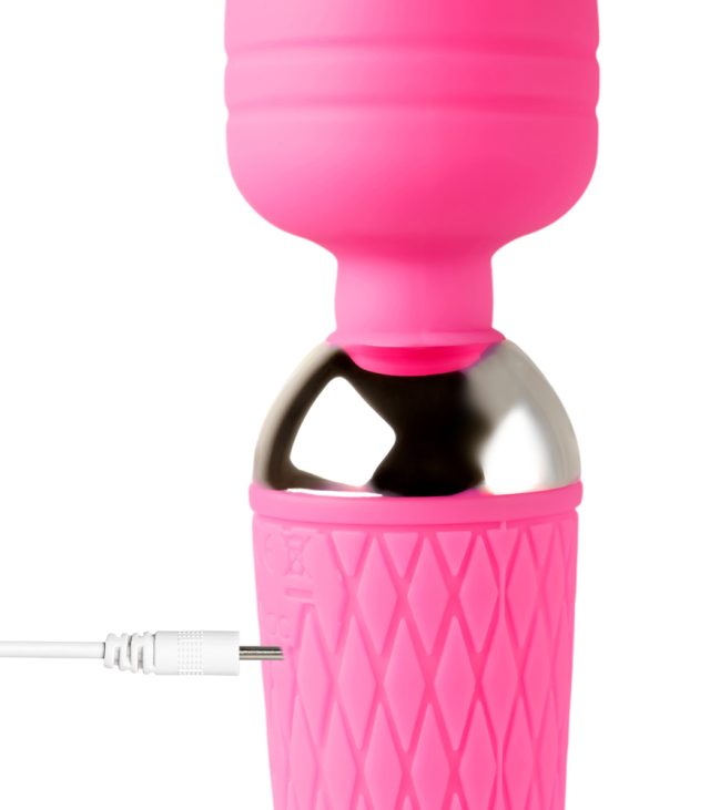 10 Speed Rechargeable Magic Wand Pink - Image 3