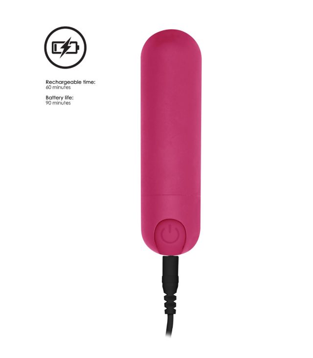 10 speed Rechargeable Bullet Pink - Image 4