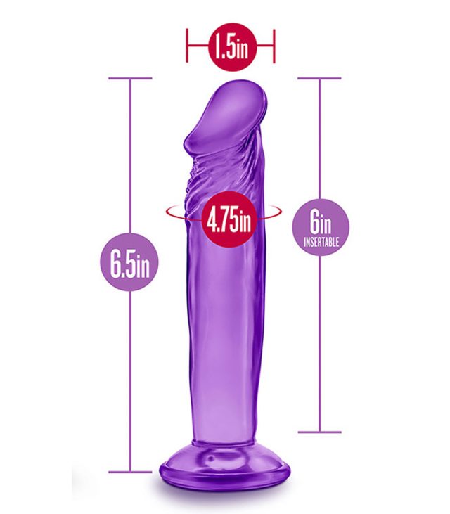B Yours Sweet N Small 6 Inch Purple Dildo - Image 3