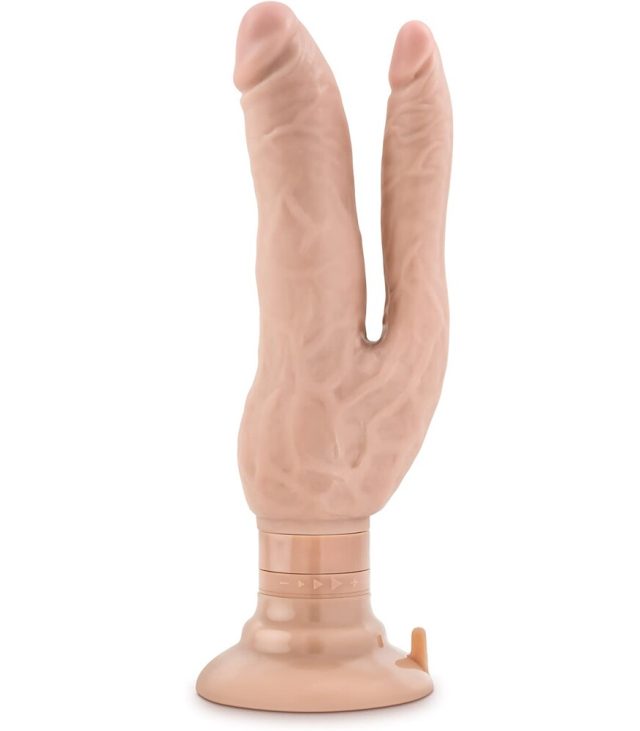 Dr. Skin 7 Inch Dual Penetrating Vibrating Dildo