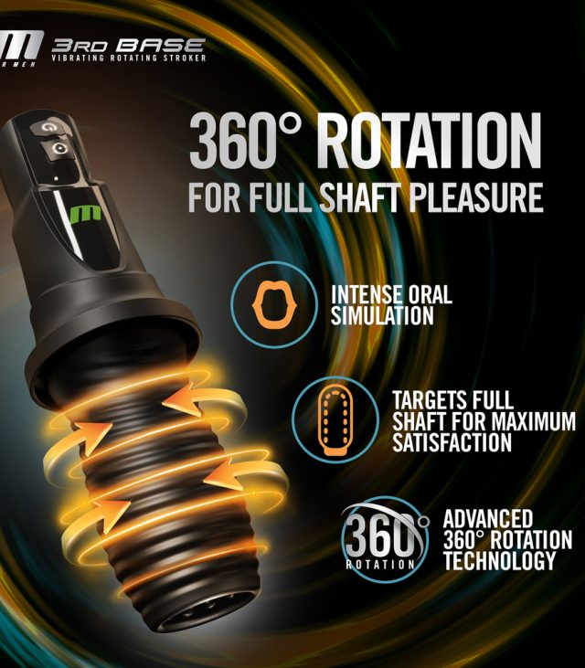 3RD Base Vibrating Rotating Masturbator - Image 3