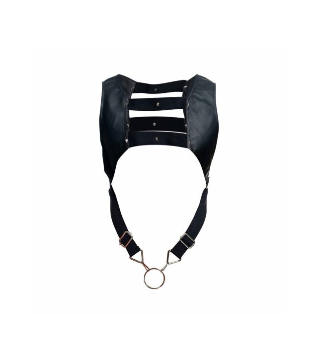 Male Basics Dngeon Crop Top Cock Ring Harness - Image 3