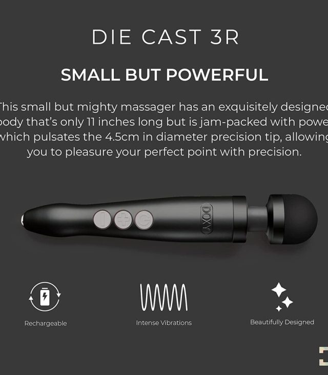 Doxy Die Cast 3 Rechargeable Wand Matte Black - Image 3