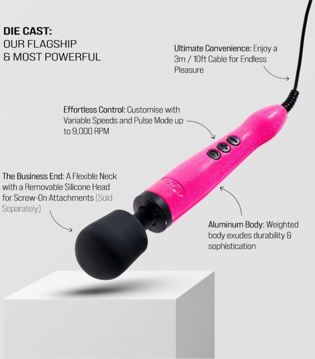 Doxy Die Cast Wand Massager HOT PINK - Image 4