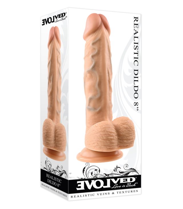 Evolved 8 Inch Realistic Dildo Flesh Pink - Image 4