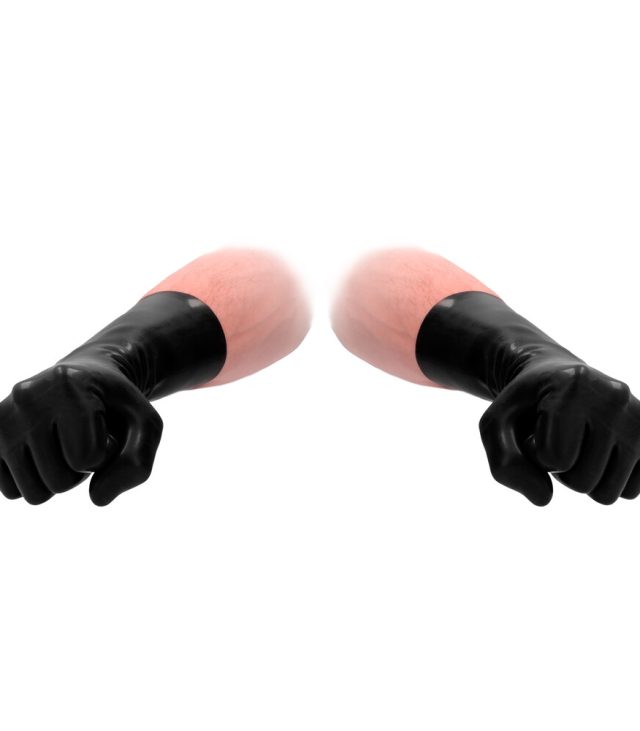 Fist It Black Latex Short Gloves