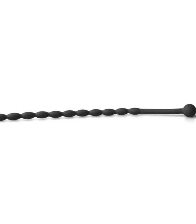 6 Inch Black Silicone Beaded Penis Sound Plug - Image 3