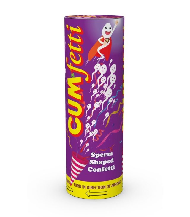 Cumfetti Sperm Shaped Confetti Party Popper