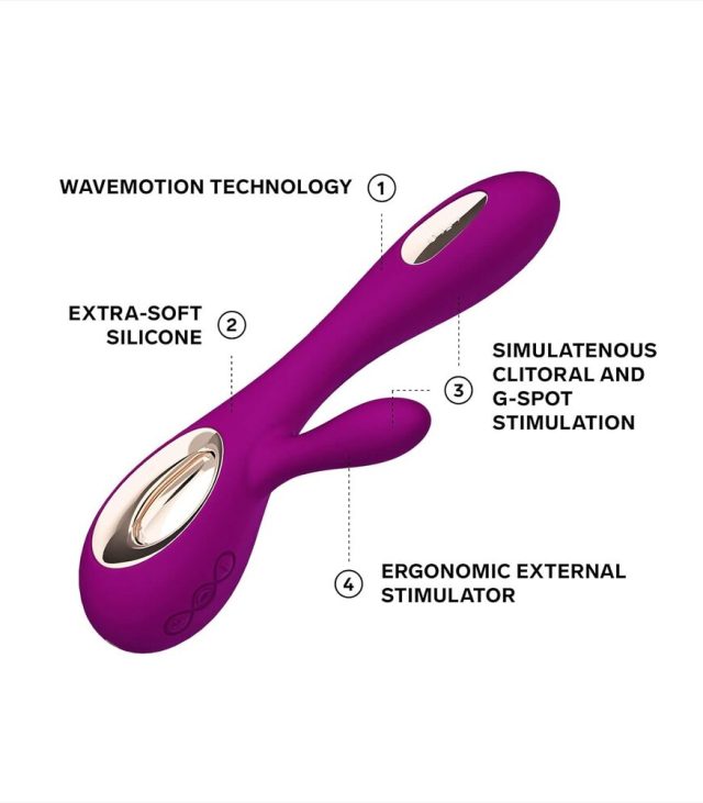 Lelo Soraya Wave Rose Dual Waterproof Rechargeable Vibrator - Image 3