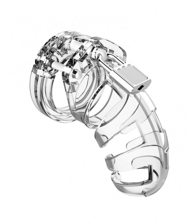 Man Cage 02 Male 3.5 Inch Clear Chastity Cage