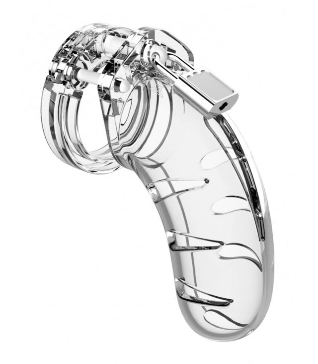 Man Cage 03 Male 4.5 Inch Clear Chastity Cage