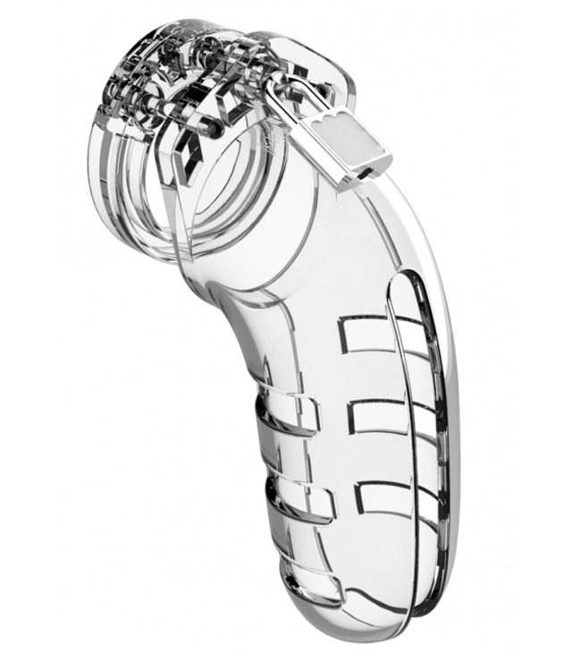 Man Cage 06 Male 5.5 Inch Clear Chastity Cage