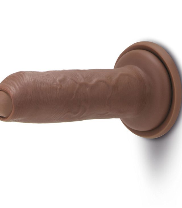 Me You Us Uncut Ultra Cock 6 Inch Dildo Flesh Brown - Image 2