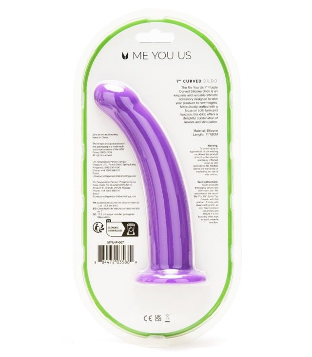 Me You Us 7 Inch Curved Silicone Dildo - Image 4