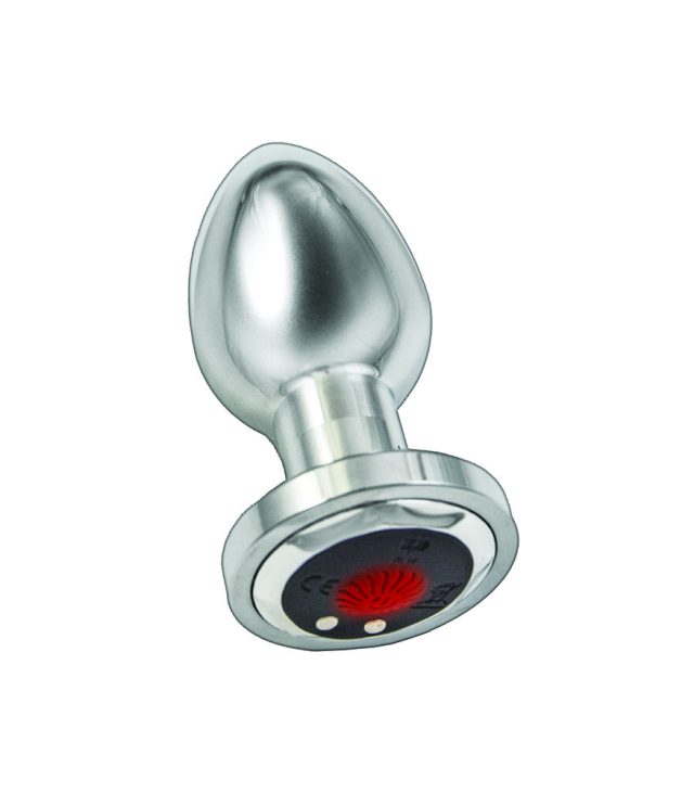 Ass Sation Remote Vibrating Butt Plug Silver