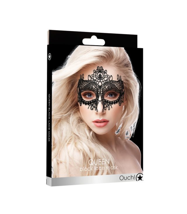 Ouch Queen Black Lace Mask - Image 3