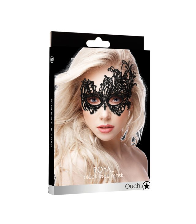 Ouch Royal Black Lace Mask - Image 3