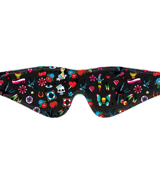 Ouch Old School Tattoo Printed Eye Mask