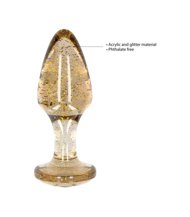 Ouch Golden Glitter Acrylic Butt Plug Set - Image 2