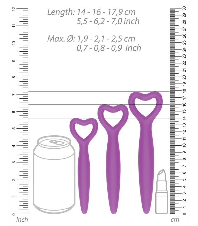 Ouch Silicone Vaginal Dilator Set Purple - Image 2