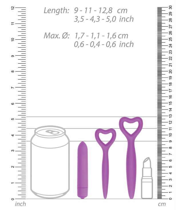 Ouch Silicone Vaginal Dilator Set Purple - Image 3