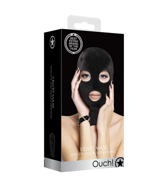 Ouch Velvet Mask With Eye And Mouth Opening - Image 4