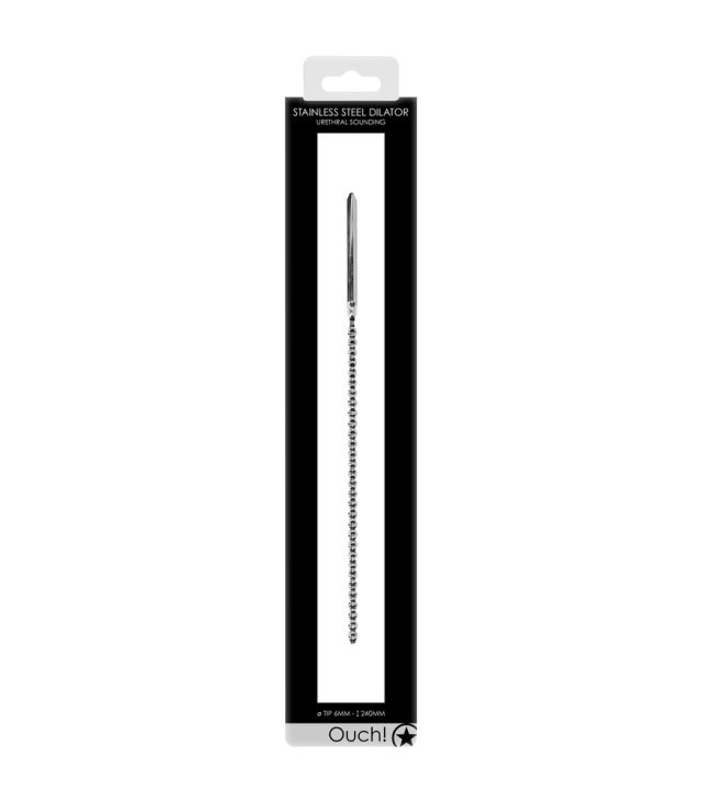 Ouch Urethral Sounding Stainless Steel Bumpy Dilator - Image 3