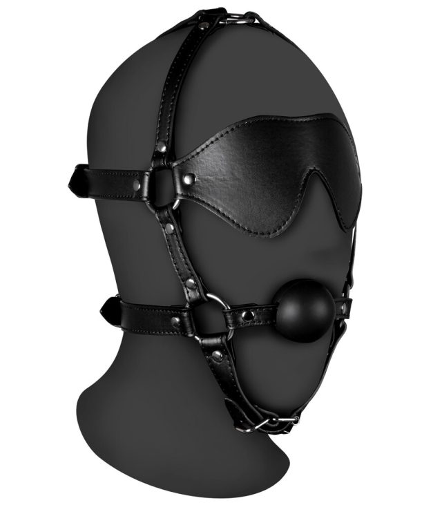 Ouch Xtreme Blindfolded Harness With Solid Ball Gag