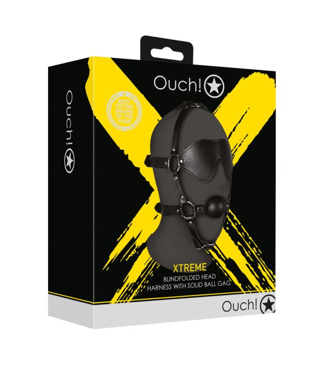 Ouch Xtreme Blindfolded Harness With Solid Ball Gag - Image 4