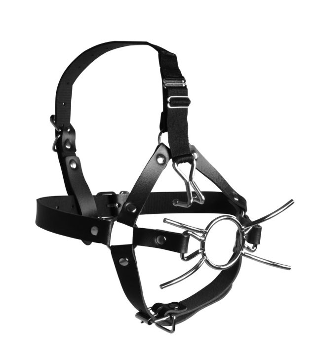 Ouch Xtreme Head Harness With Spider Gag And Nose Hooks - Image 2